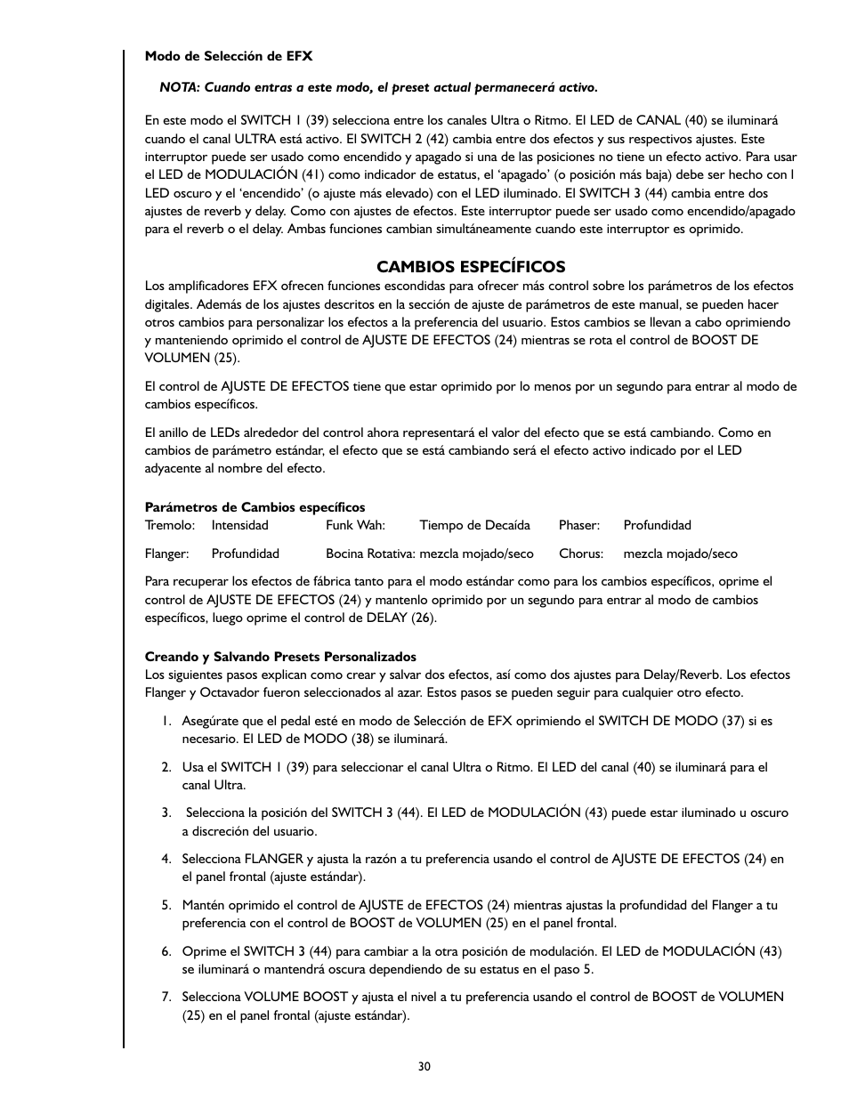 Peavey Triple 40/EFX User Manual | Page 30 / 44