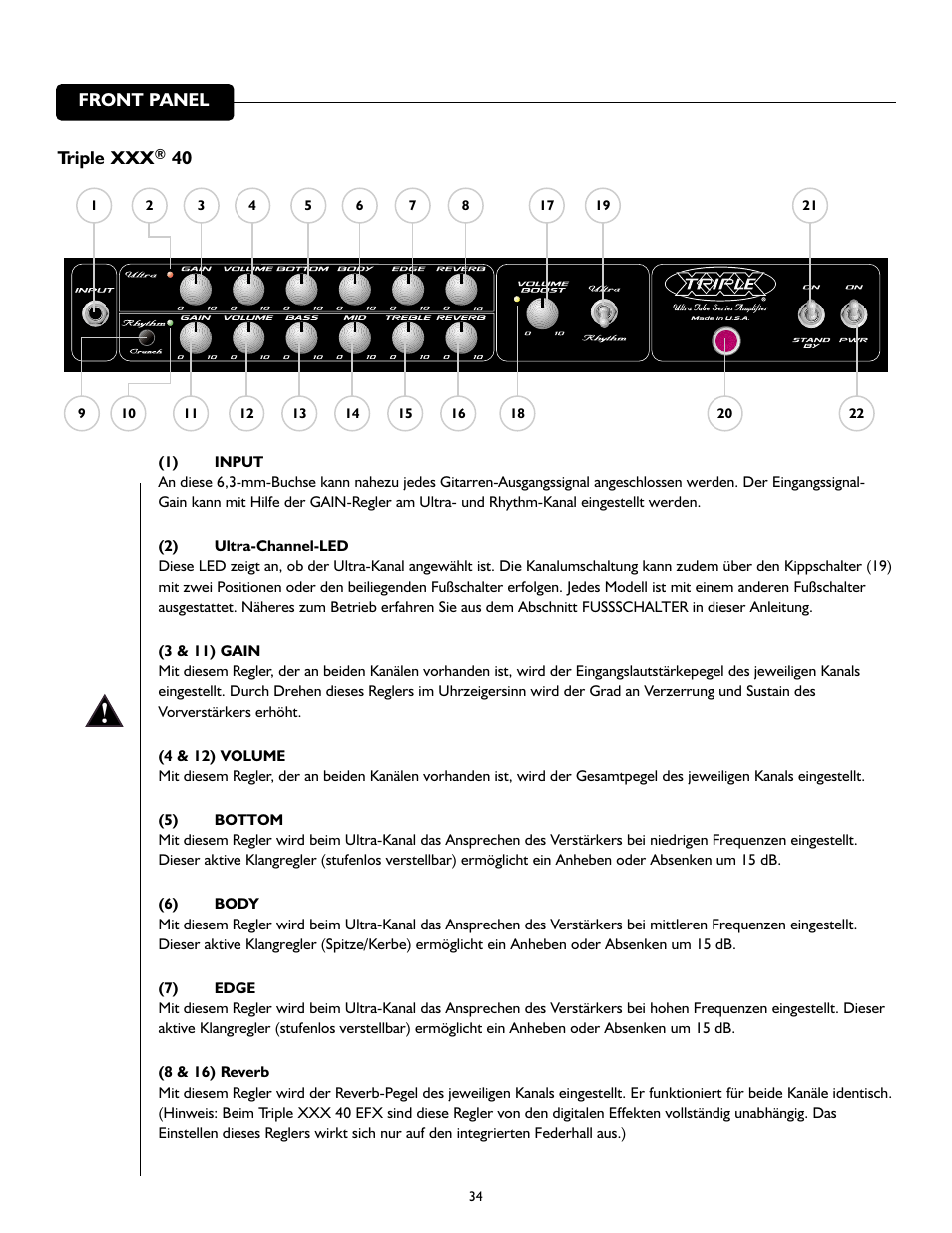 Peavey Triple 40/EFX User Manual | Page 34 / 44