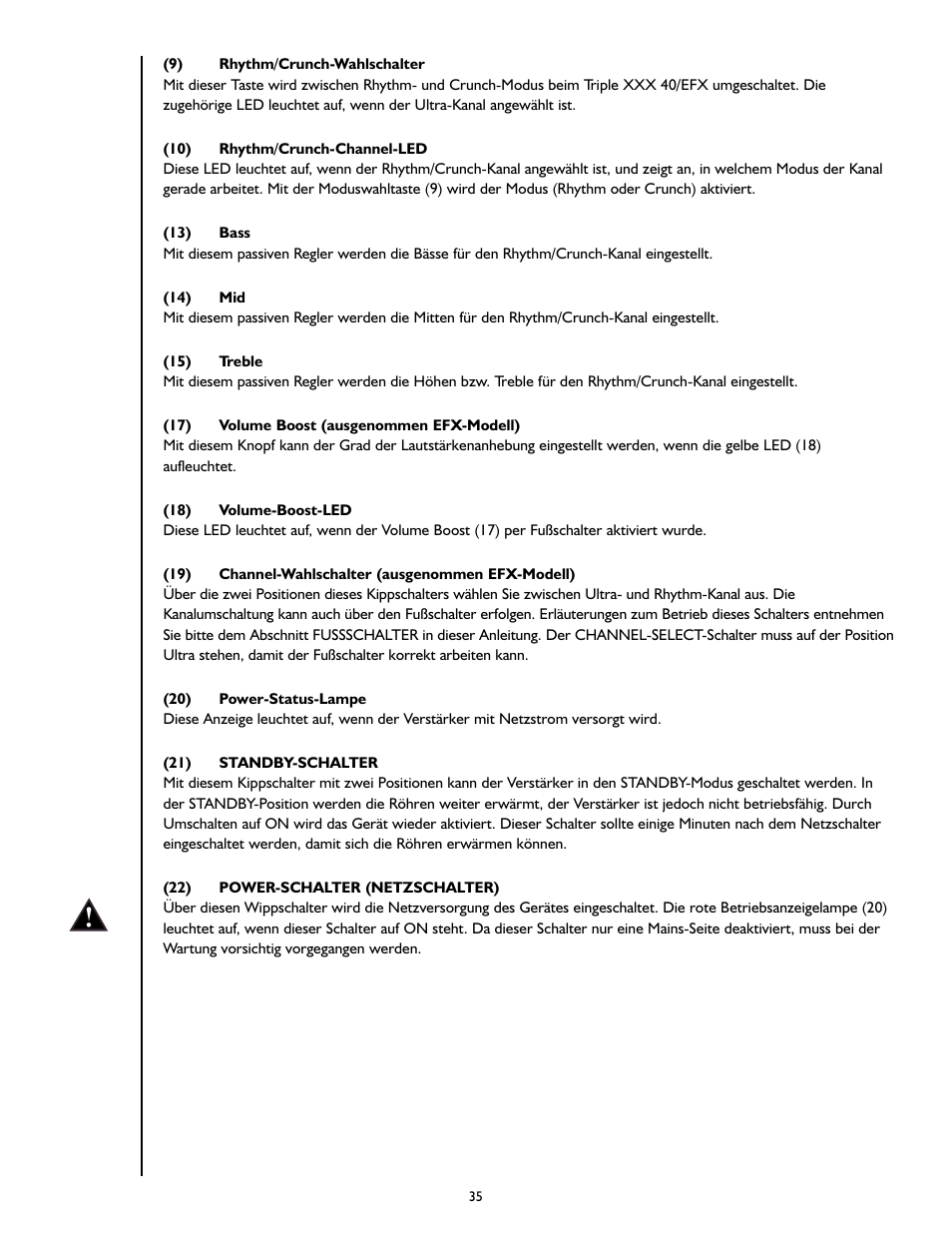 Peavey Triple 40/EFX User Manual | Page 35 / 44