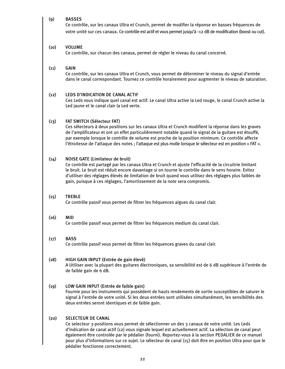 Peavey JSX Joe Satriani Signature All-Tube Amplifier User Manual | Page 22 / 36