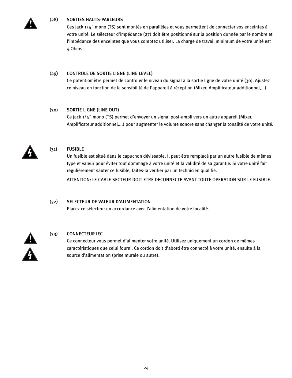 Peavey JSX Joe Satriani Signature All-Tube Amplifier User Manual | Page 24 / 36