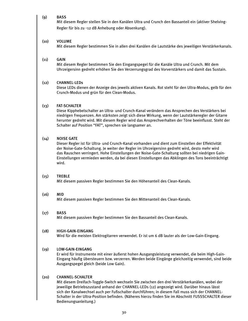 Peavey JSX Joe Satriani Signature All-Tube Amplifier User Manual | Page 30 / 36