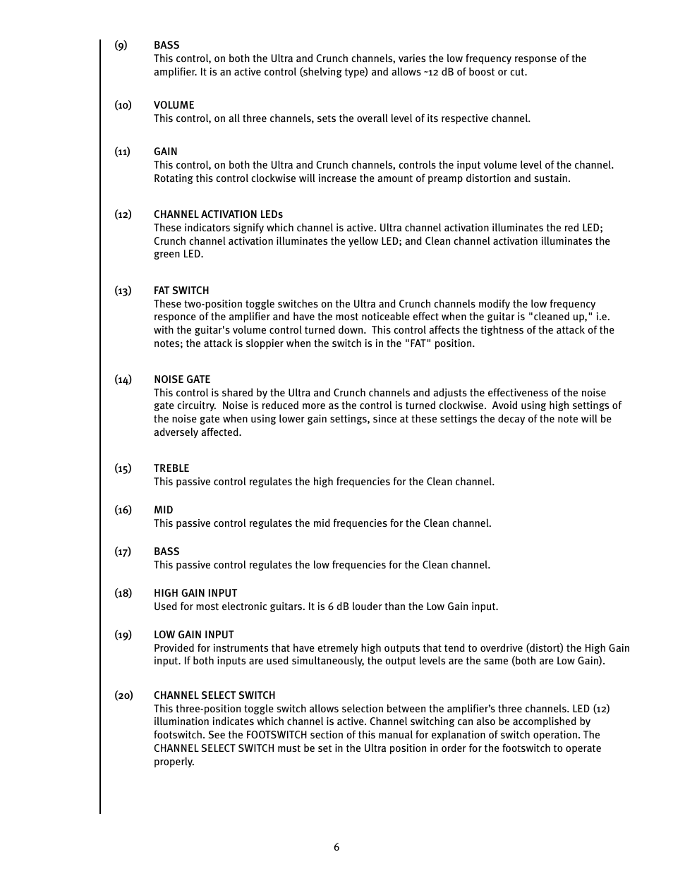 Peavey JSX Joe Satriani Signature All-Tube Amplifier User Manual | Page 6 / 36