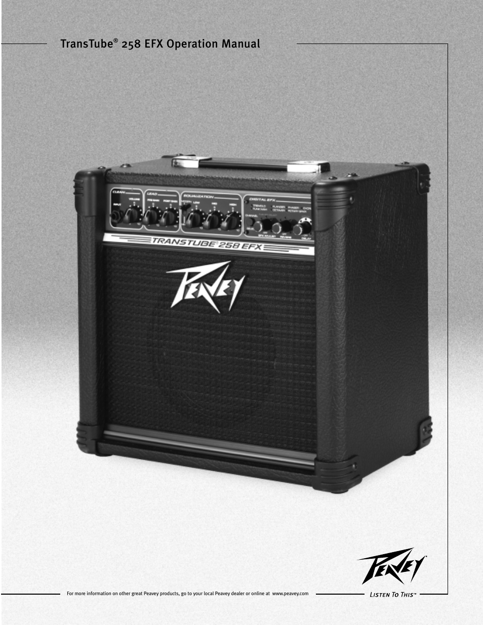 Peavey 258 EFX User Manual | 36 pages