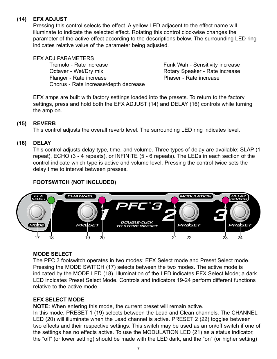 Pfc 3 | Peavey 258 EFX User Manual | Page 7 / 36