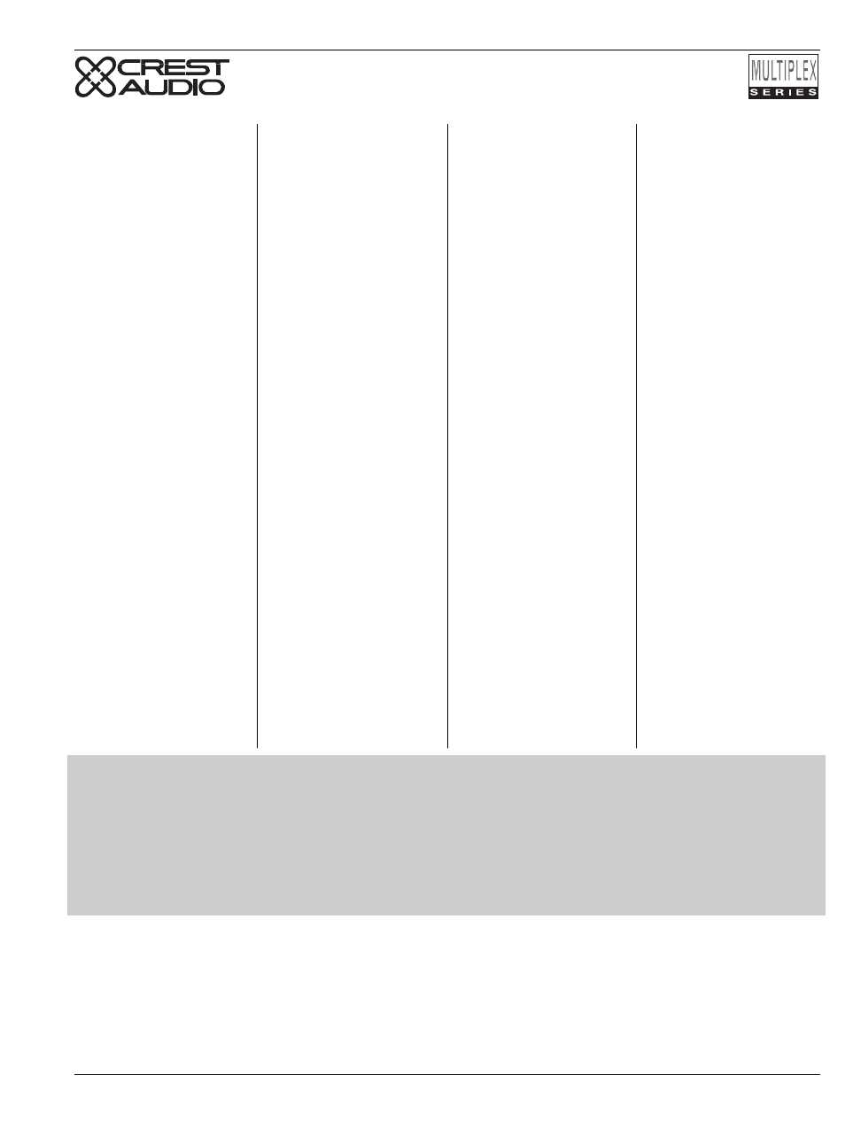 Service information, Kundendienst, Información sobre servicio | Informations sur la maintenance | Peavey Multiplex Series User Manual | Page 19 / 22