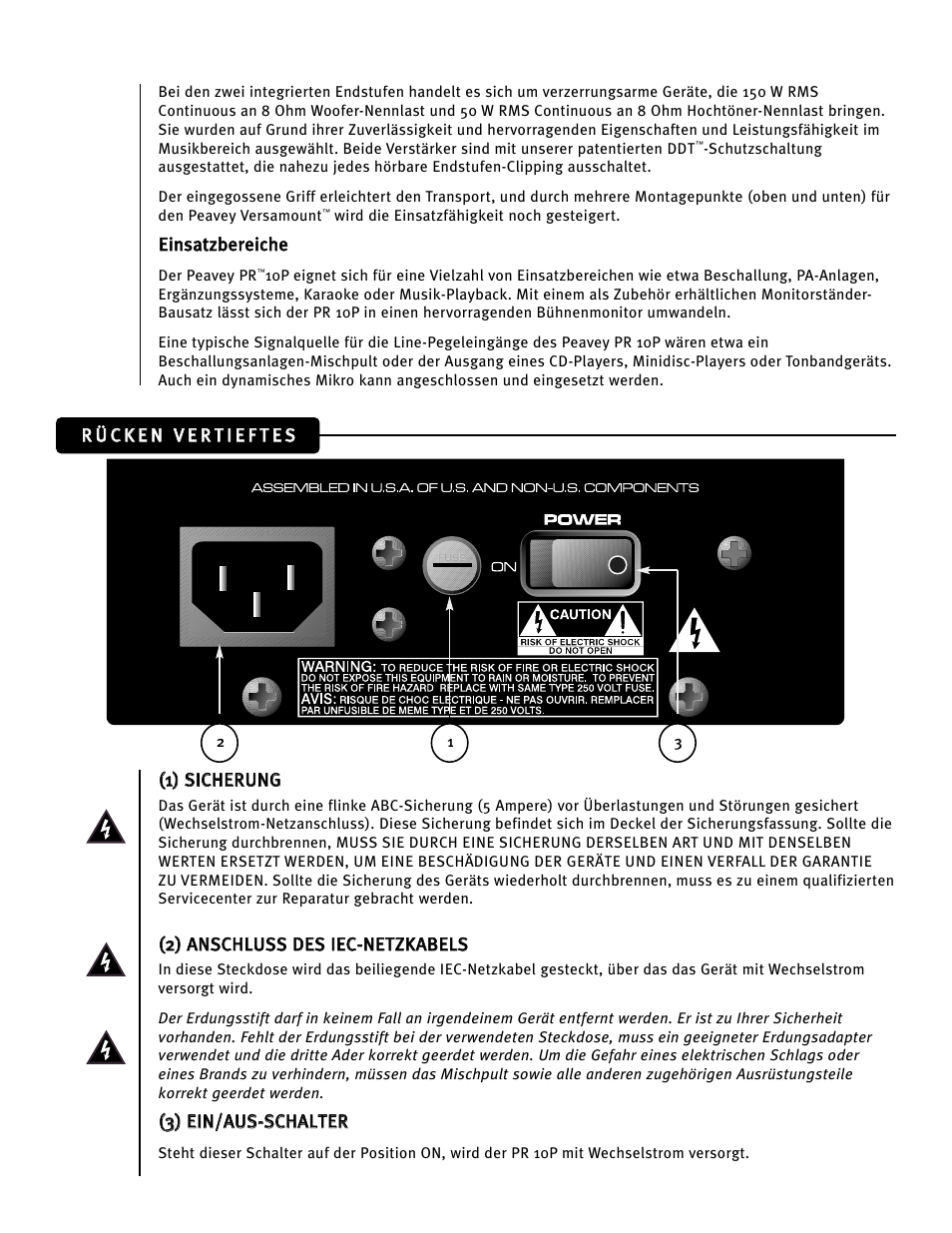 Peavey PR 10P User Manual | Page 15 / 44