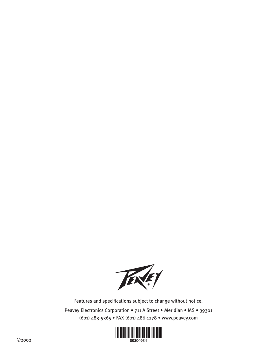 Peavey KB4/KB5 User Manual | Page 28 / 28