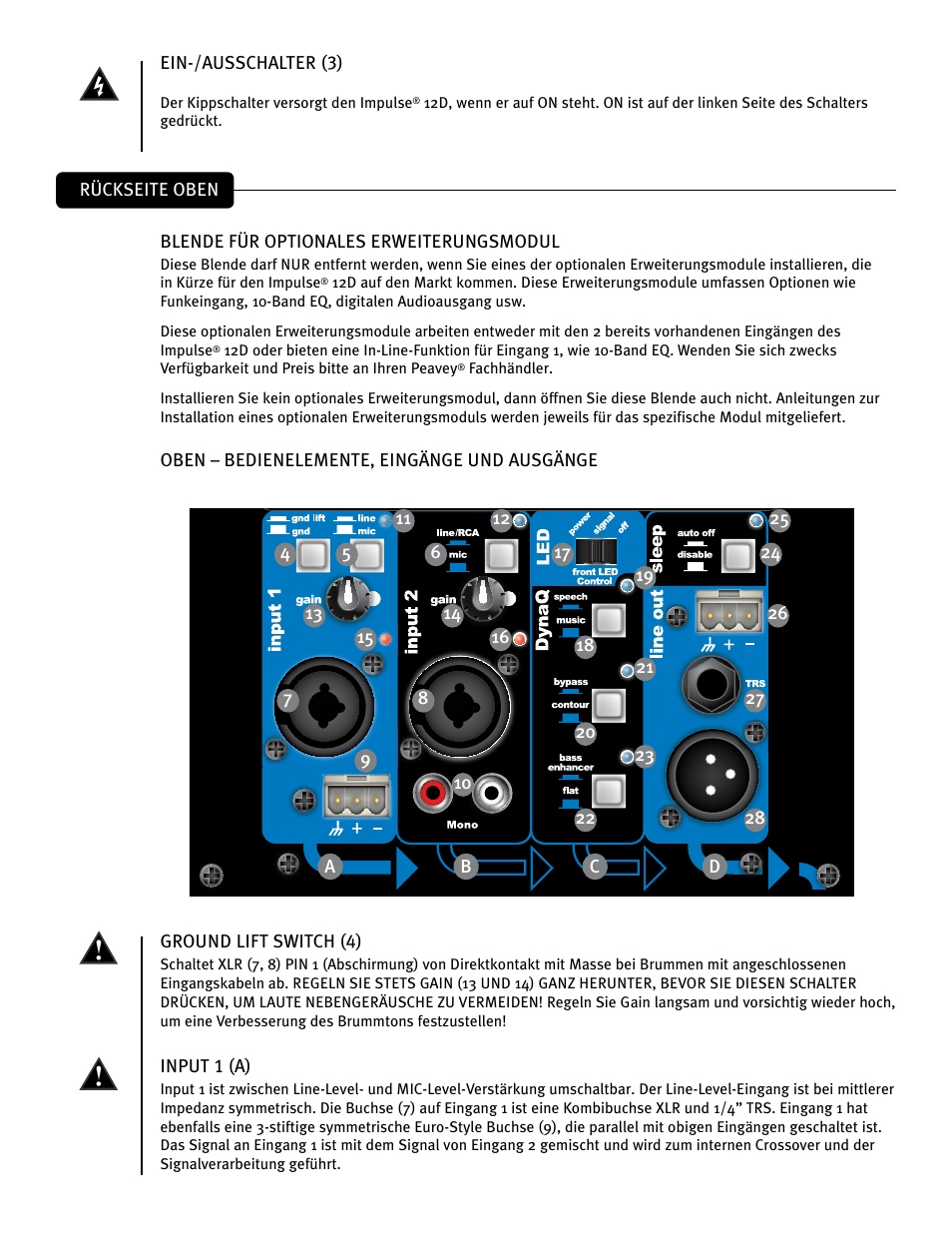 Peavey IMPULSE 12 D User Manual | Page 37 / 148