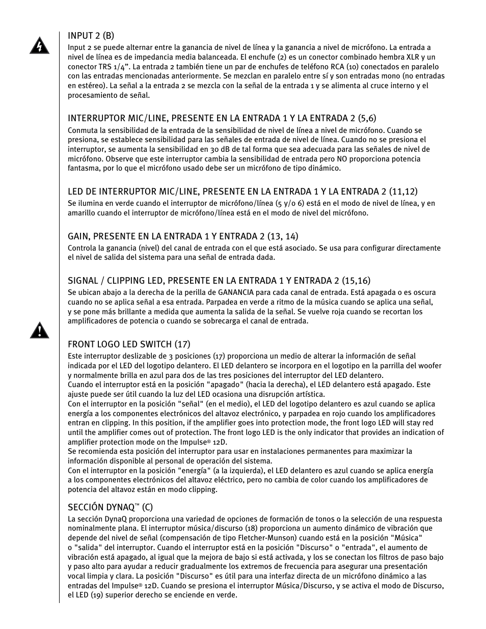 Peavey IMPULSE 12 D User Manual | Page 63 / 148