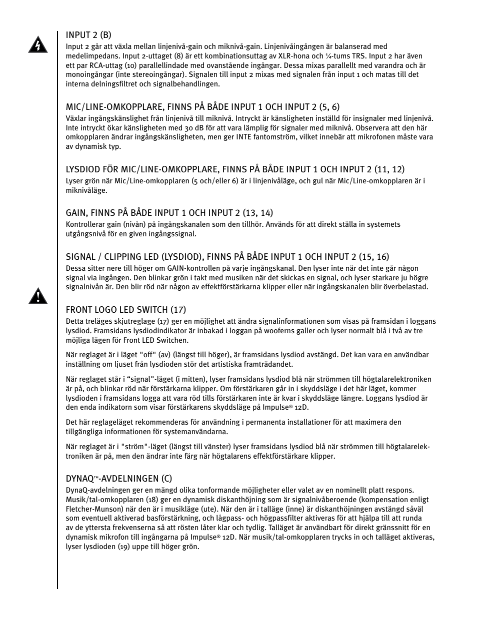 Peavey IMPULSE 12 D User Manual | Page 87 / 148