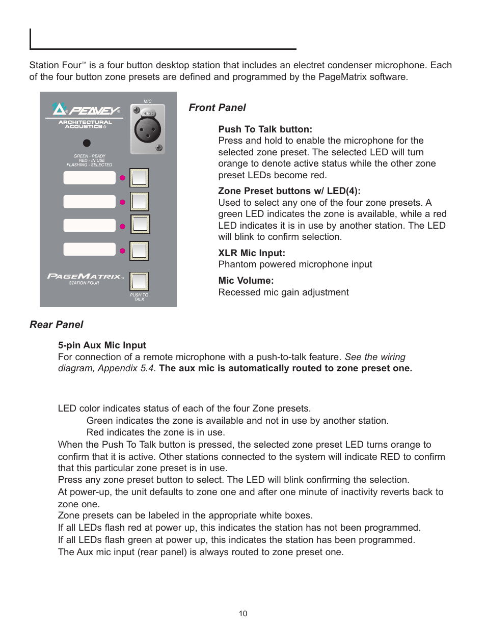 Peavey PageMatrix User Manual | Page 10 / 104