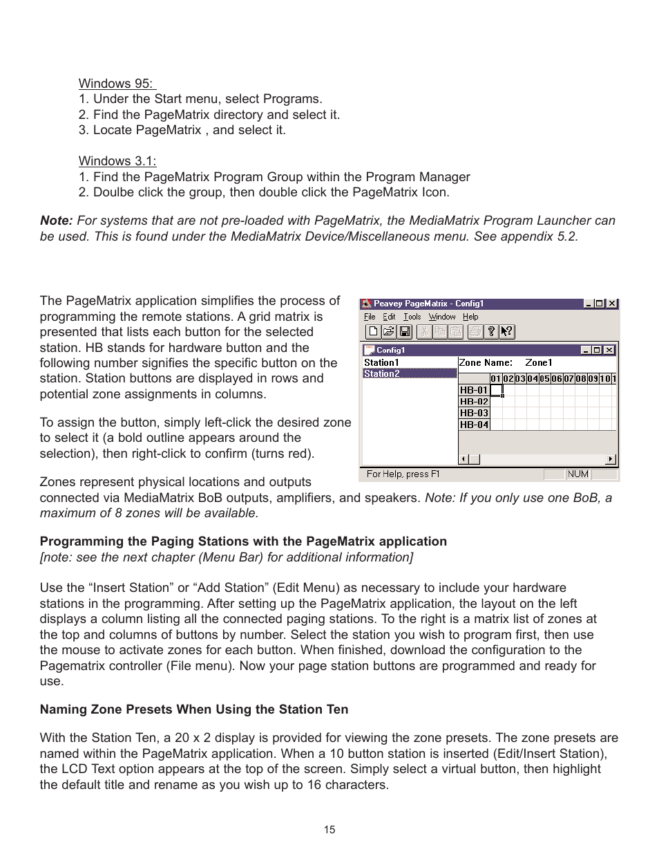 Peavey PageMatrix User Manual | Page 15 / 104