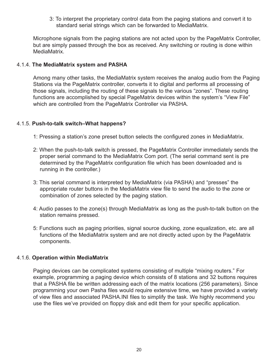 Peavey PageMatrix User Manual | Page 20 / 104