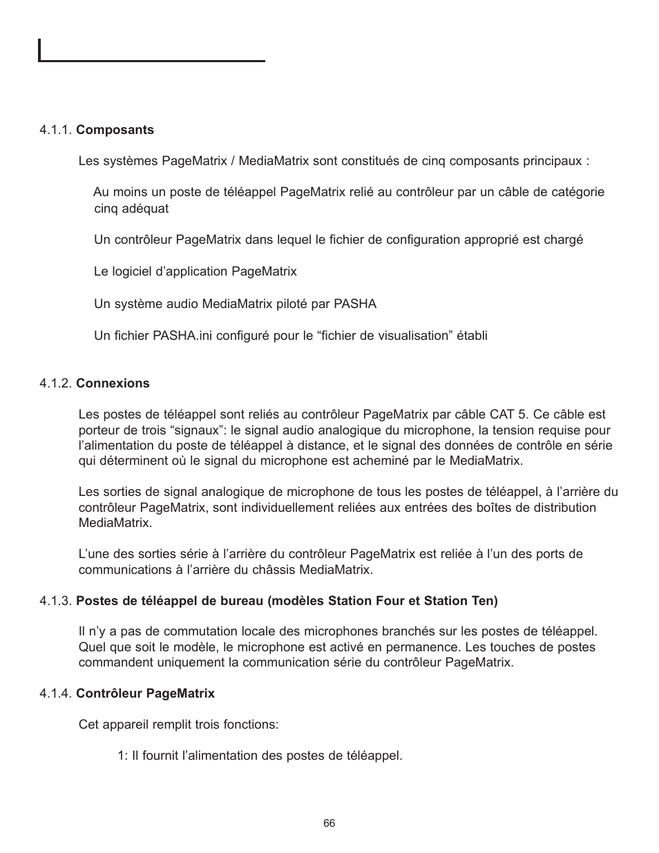 Fonctionnement de pagematrix, Généralités | Peavey PageMatrix User Manual | Page 66 / 104