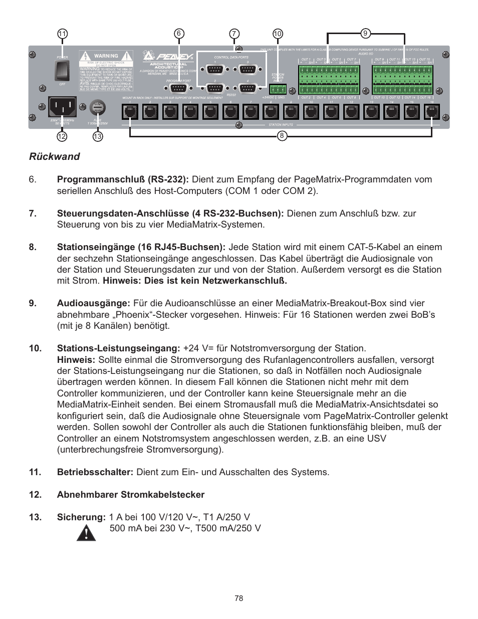 Peavey PageMatrix User Manual | Page 78 / 104