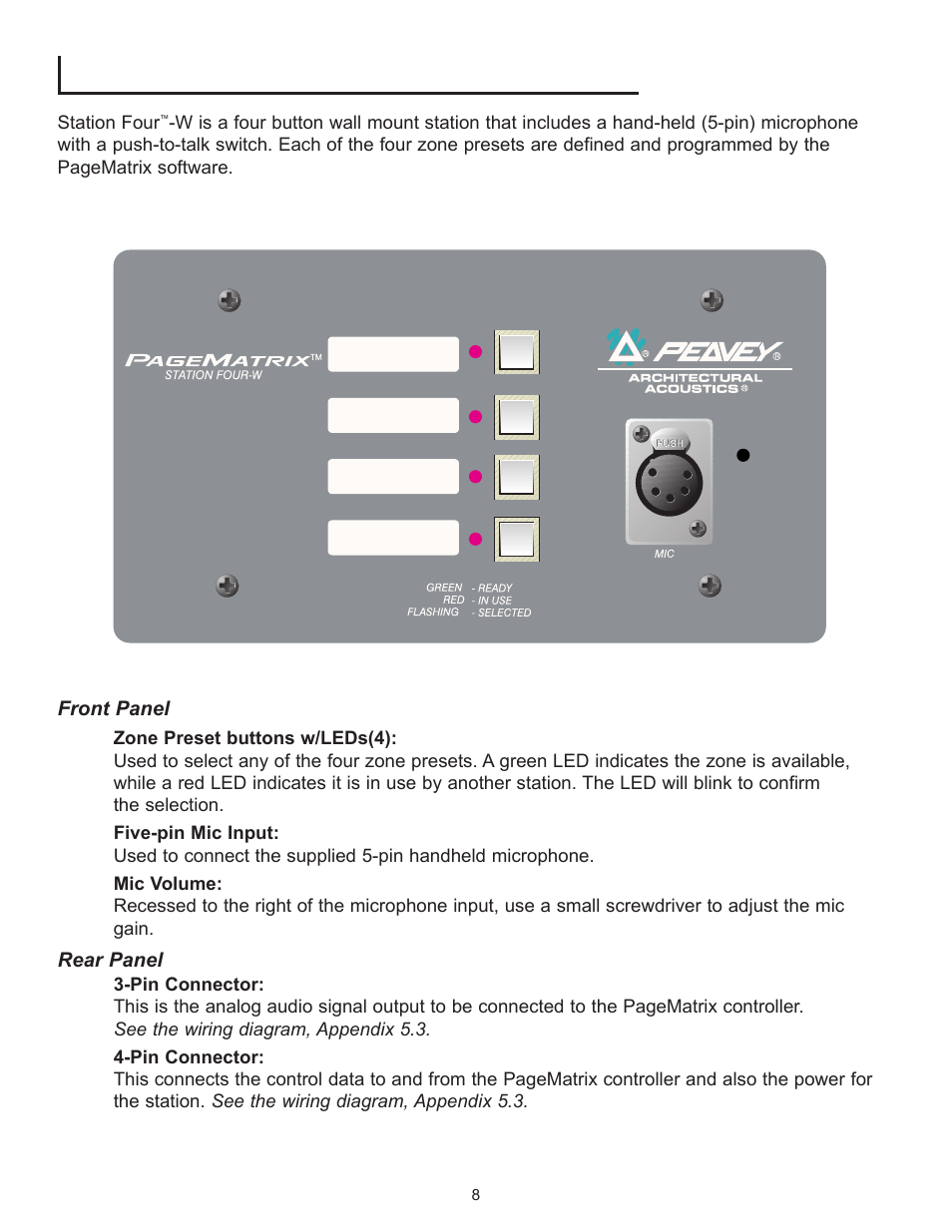 Peavey PageMatrix User Manual | Page 8 / 104