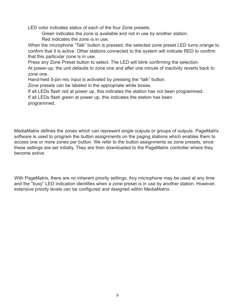 Peavey PageMatrix User Manual | Page 9 / 104