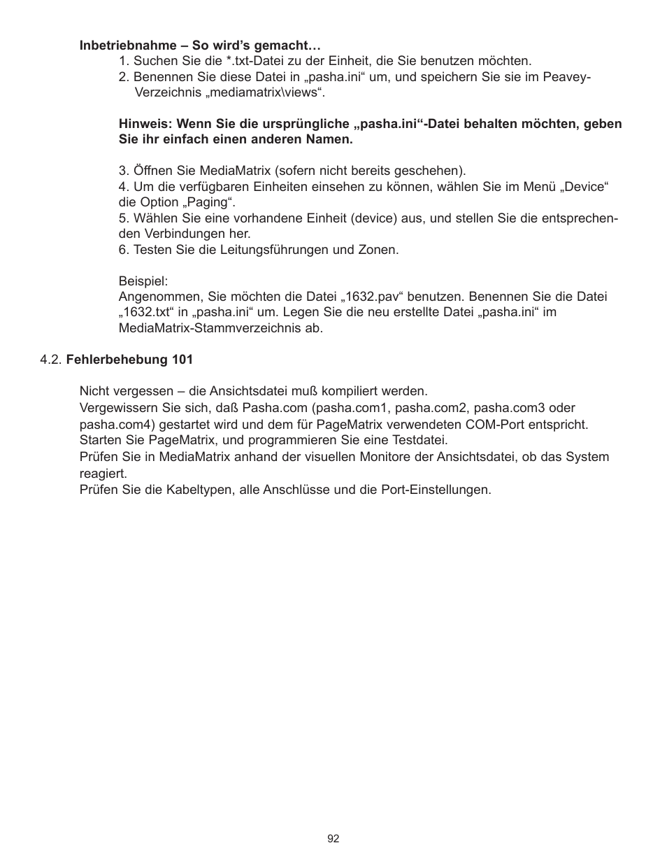 Peavey PageMatrix User Manual | Page 92 / 104
