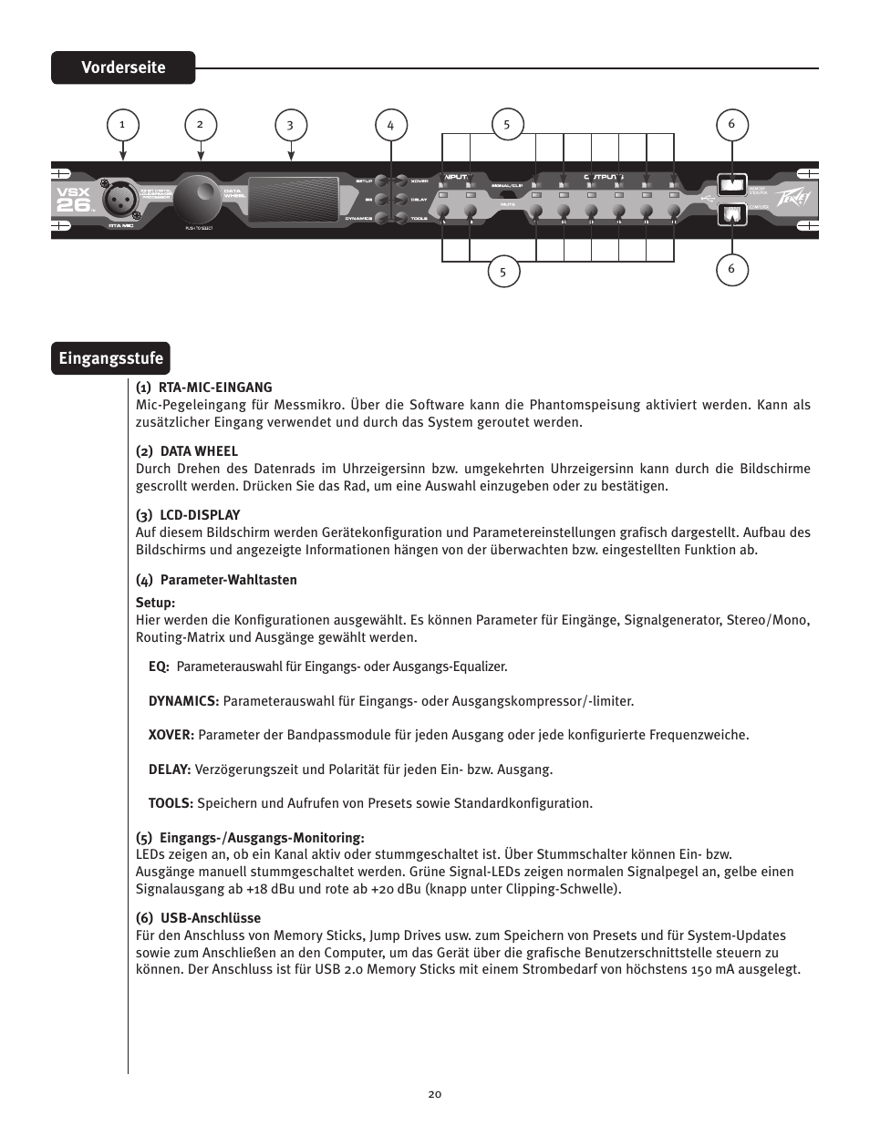 Peavey VSX 26 User Manual | Page 20 / 56