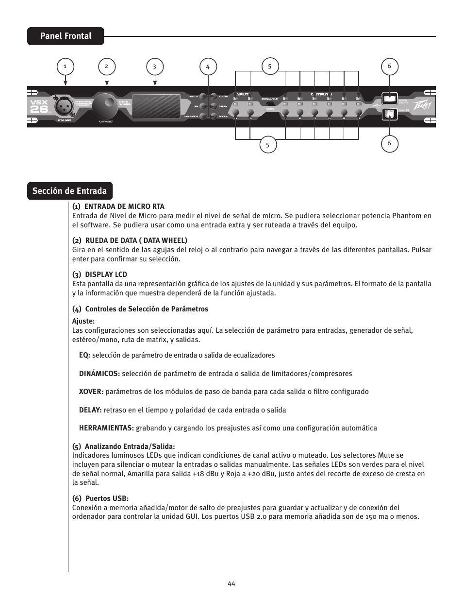 Peavey VSX 26 User Manual | Page 44 / 56