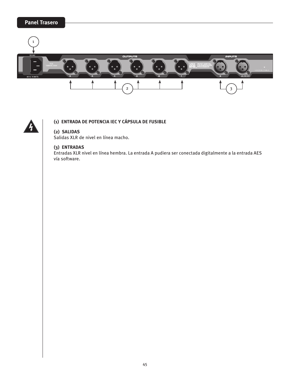 Peavey VSX 26 User Manual | Page 45 / 56