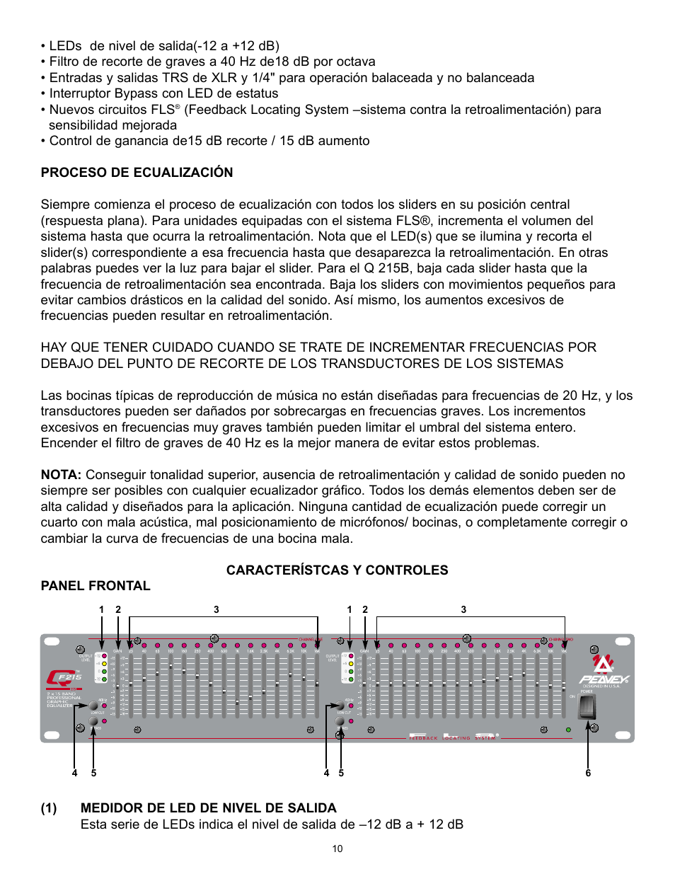 Peavey QF131 User Manual | Page 10 / 28