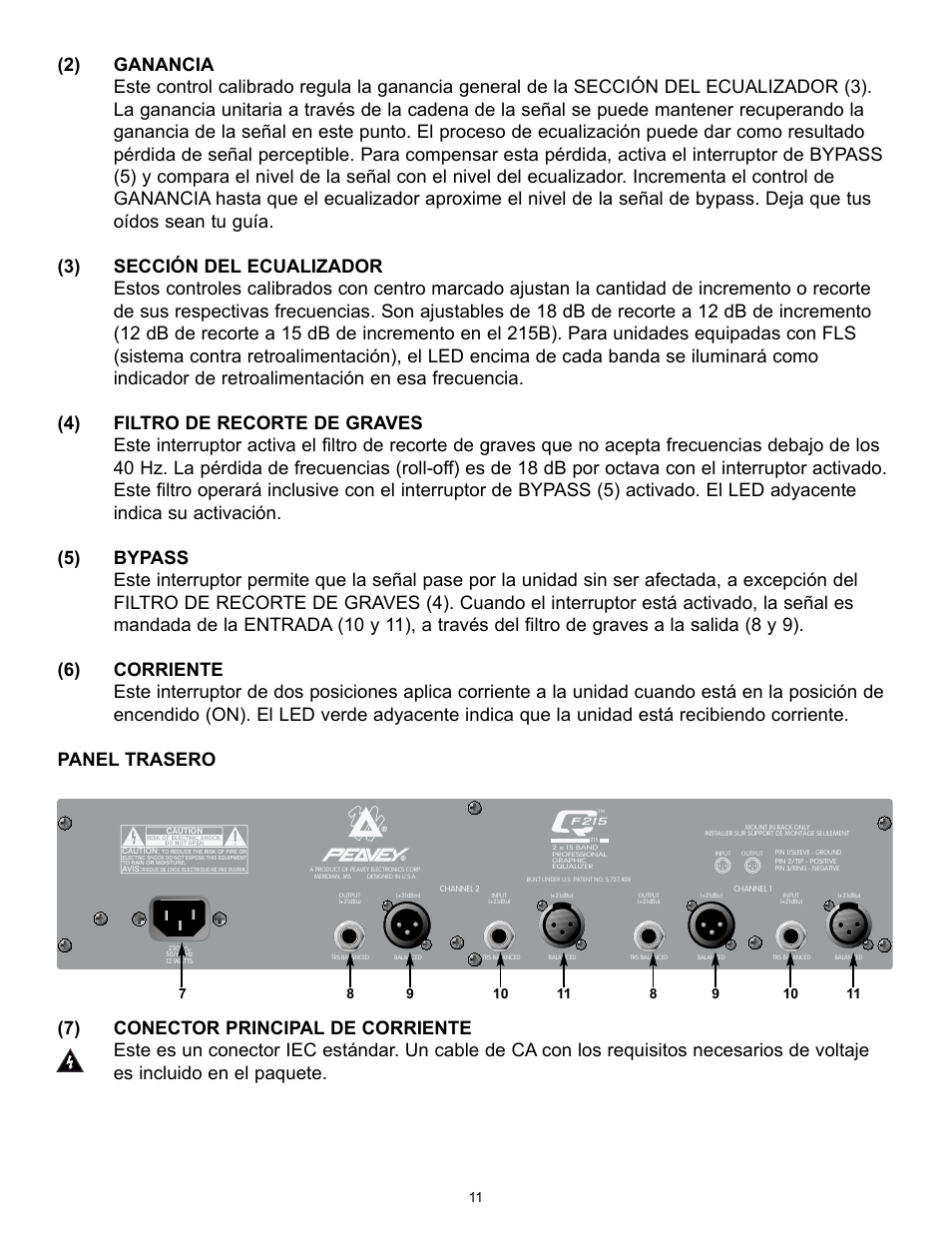 Peavey QF131 User Manual | Page 11 / 28