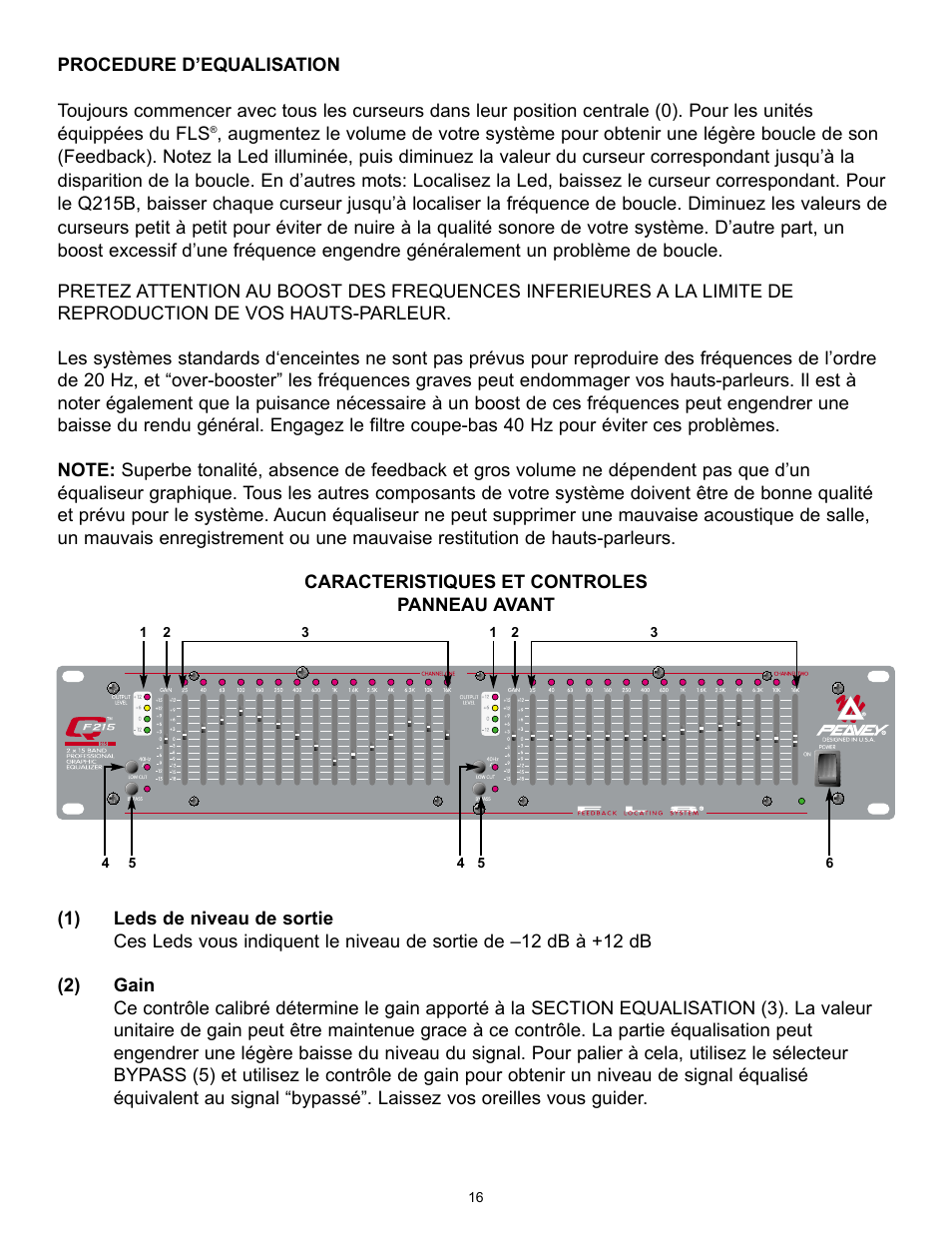 Peavey QF131 User Manual | Page 16 / 28