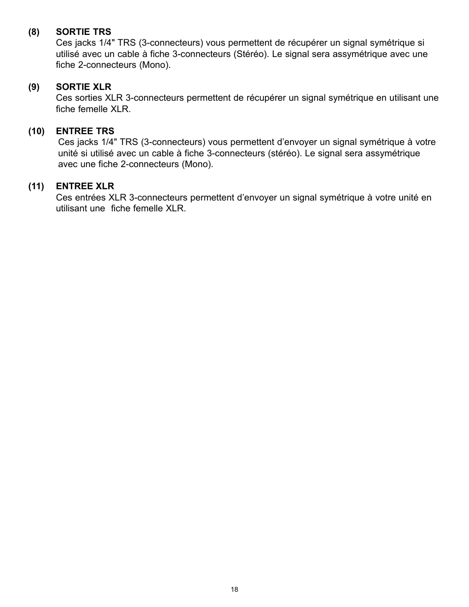 Peavey QF131 User Manual | Page 18 / 28