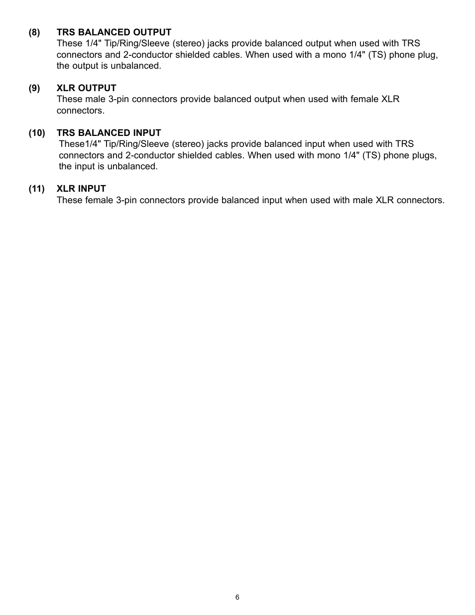 Peavey QF131 User Manual | Page 6 / 28