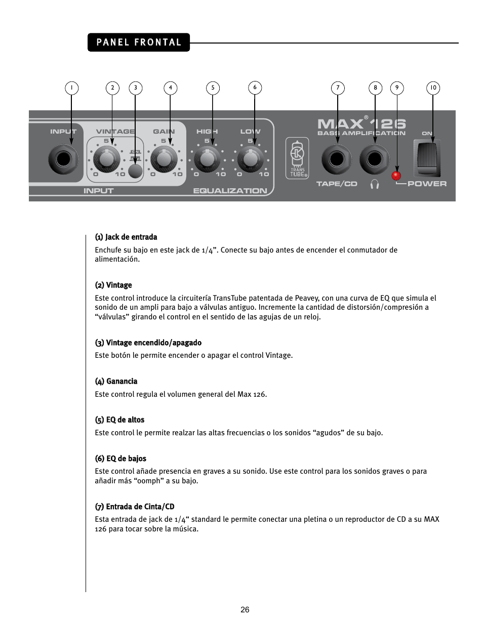 Max 126 | Peavey 126 User Manual | Page 26 / 36