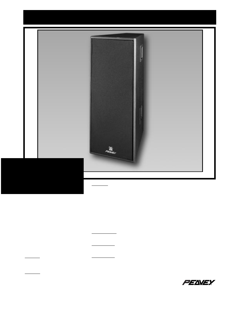Peavey DTH 4215 User Manual | 16 pages