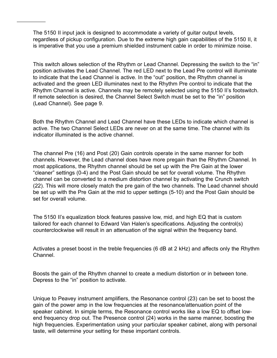 Peavey EVH 5150 II User Manual | Page 6 / 28