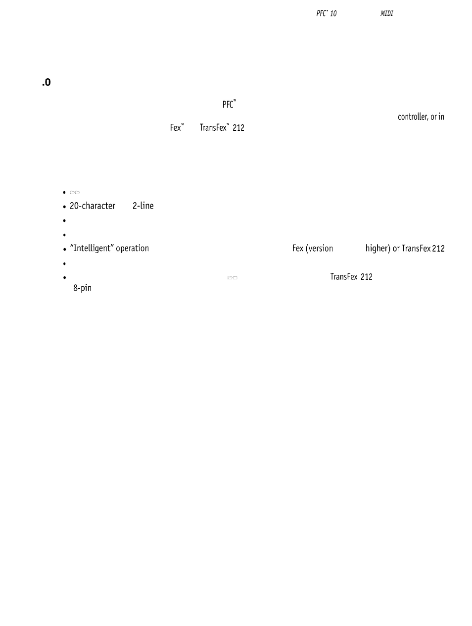 1 introduction, Lcd display, Control voltage pedals | Full, Cable | Peavey PFC 10 User Manual | Page 3 / 12