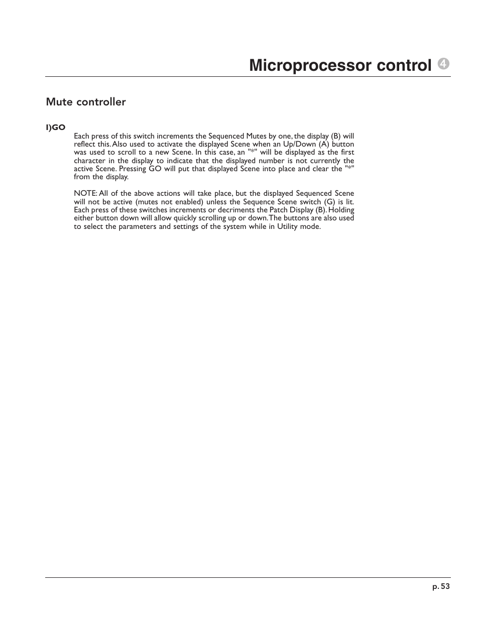 Microprocessor control 4 | Peavey X-Monitor User Manual | Page 53 / 72