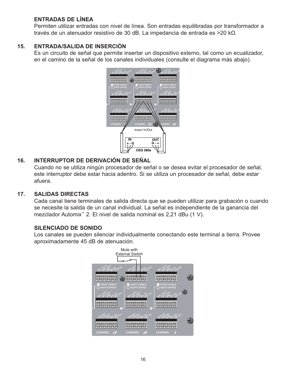 Peavey Automix2 User Manual | Page 16 / 32