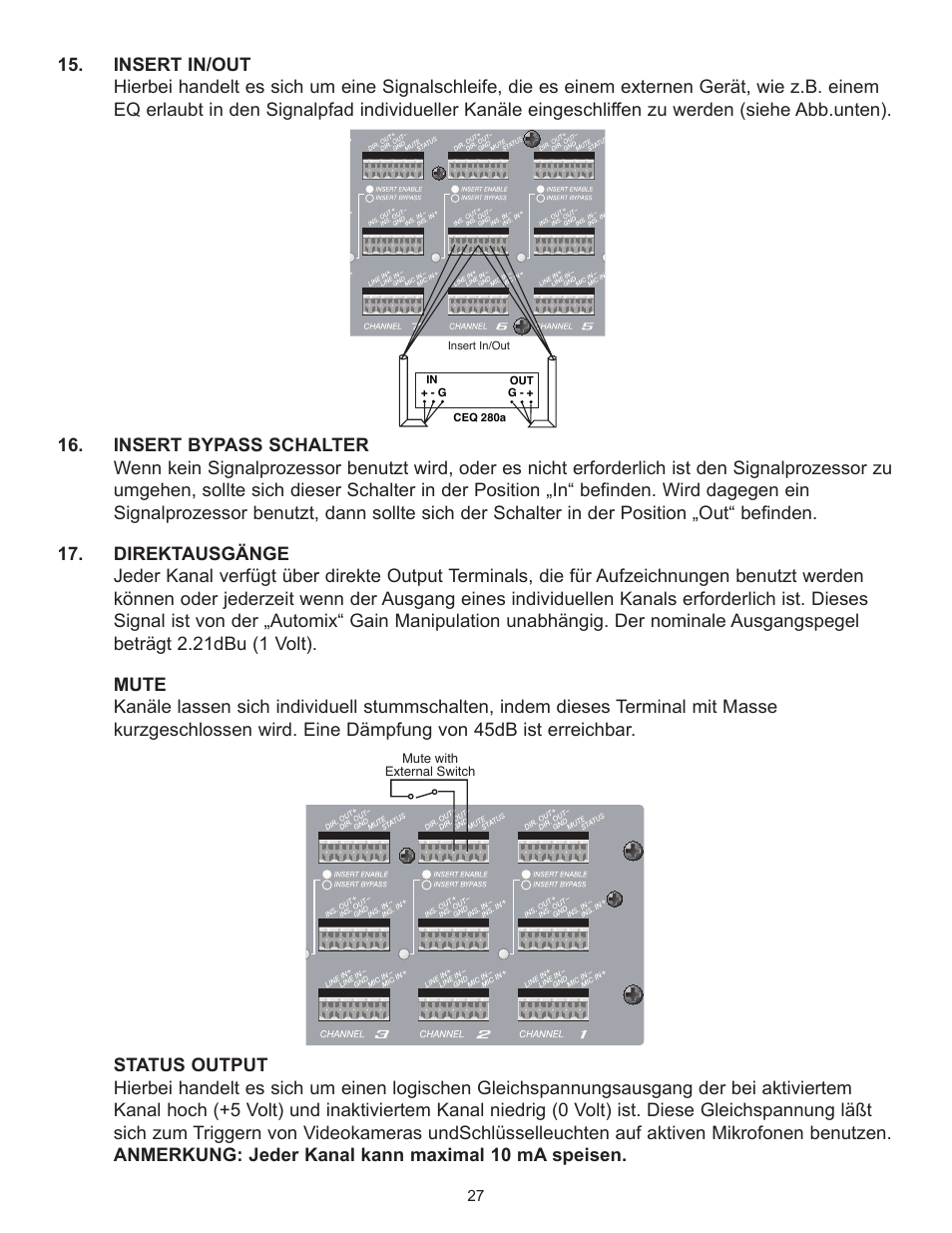 Peavey Automix2 User Manual | Page 27 / 32