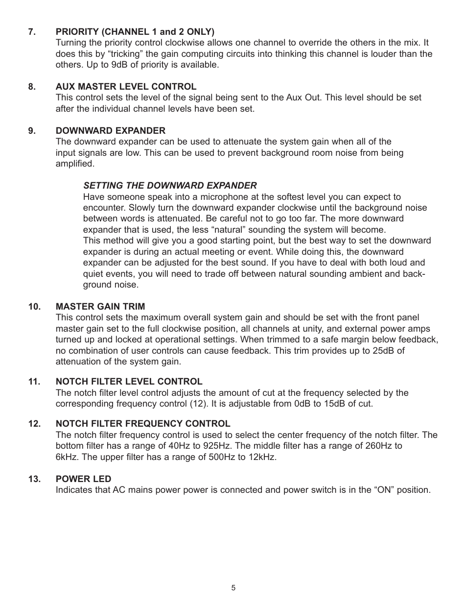 Peavey Automix2 User Manual | Page 5 / 32