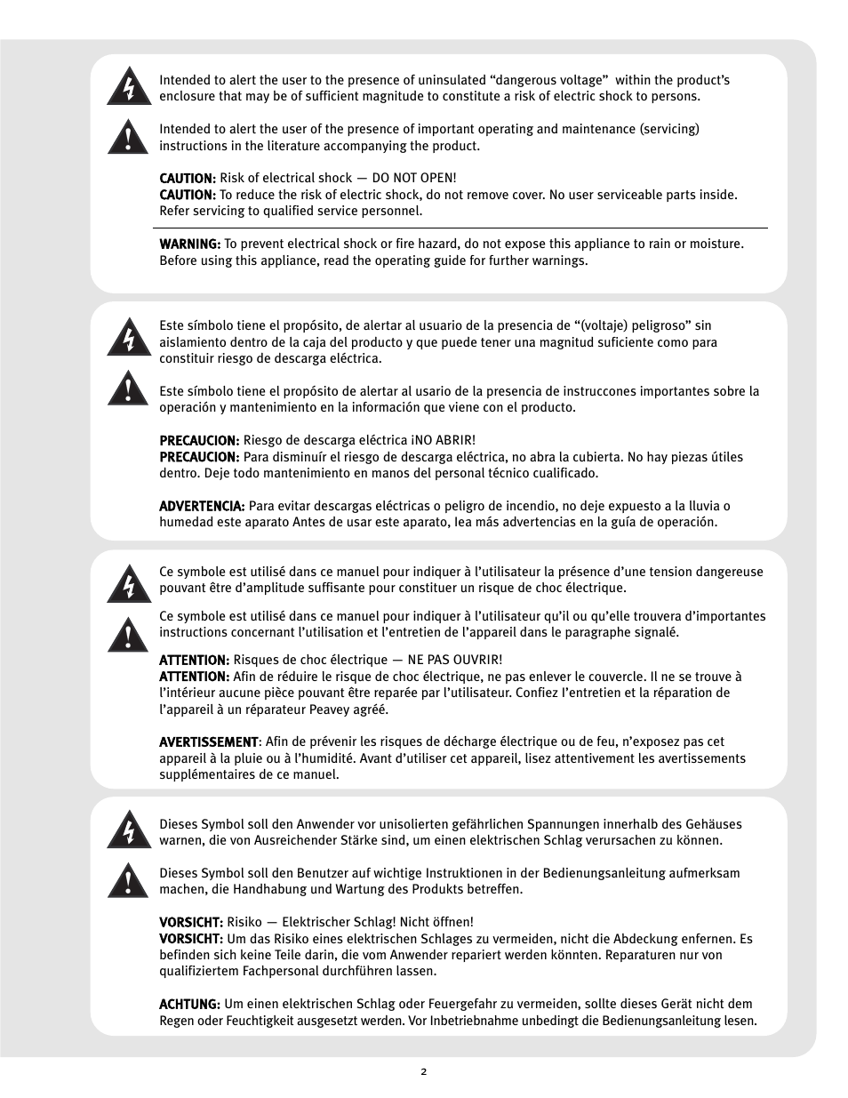 Peavey S-14 User Manual | Page 2 / 32