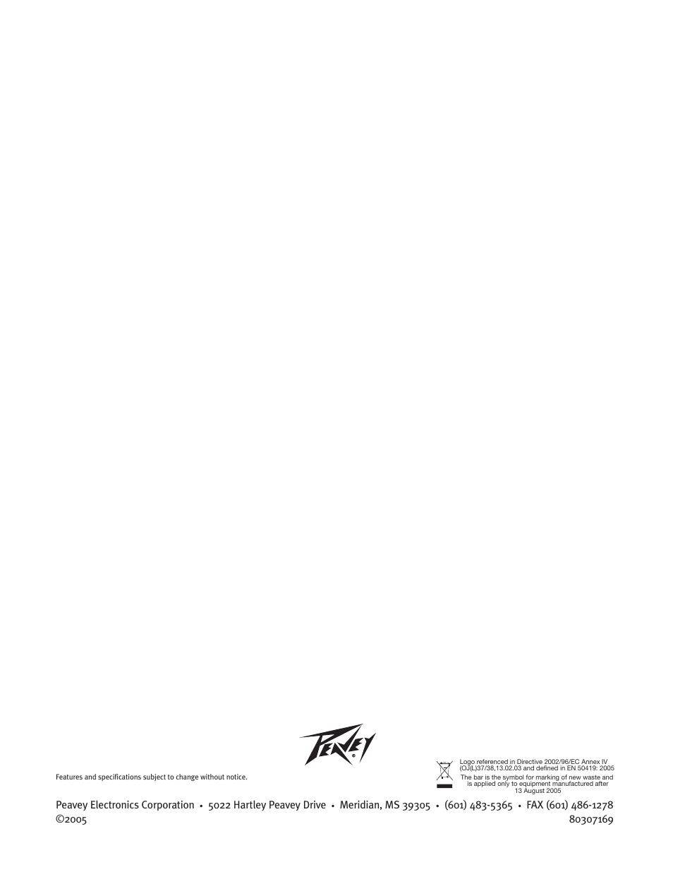 Peavey 22 User Manual | Page 4 / 4