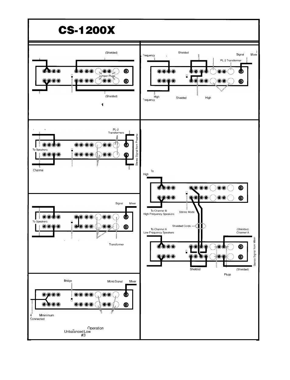 Patch diagrams | Peavey CS 1200X User Manual | Page 20 / 22