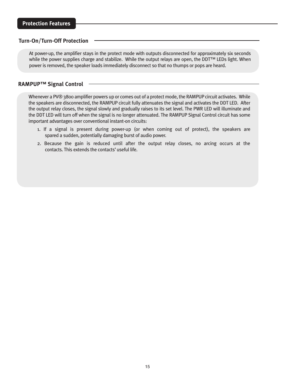 Peavey PV 3800 User Manual | Page 15 / 20