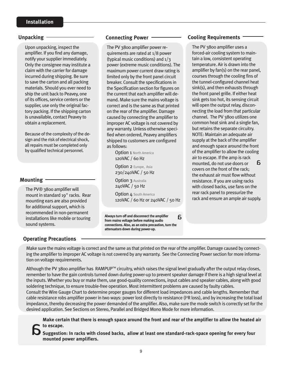 Peavey PV 3800 User Manual | Page 9 / 20