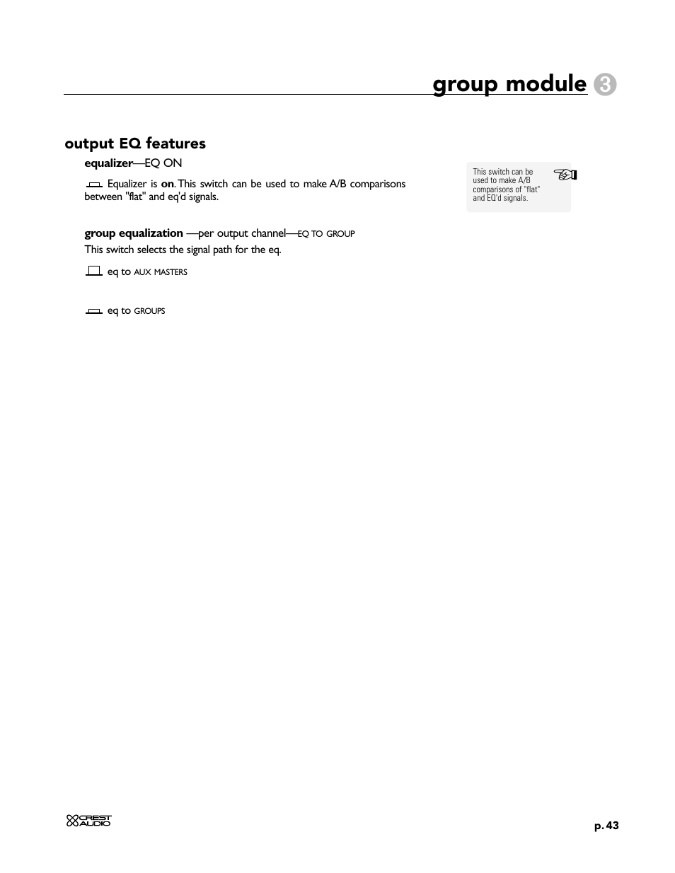 Group module | Peavey X-Four User Manual | Page 43 / 84