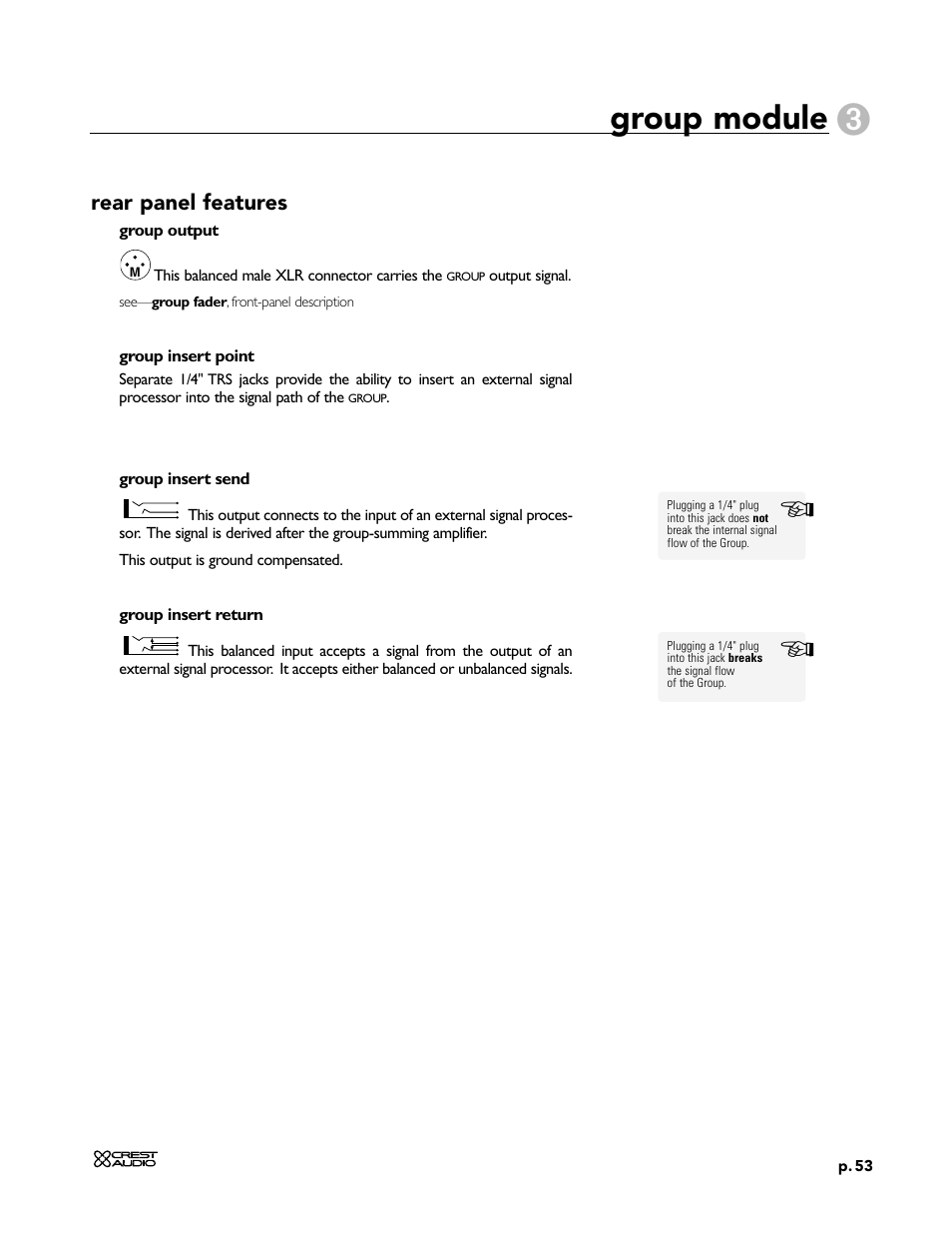 Group module | Peavey X-Four User Manual | Page 53 / 84