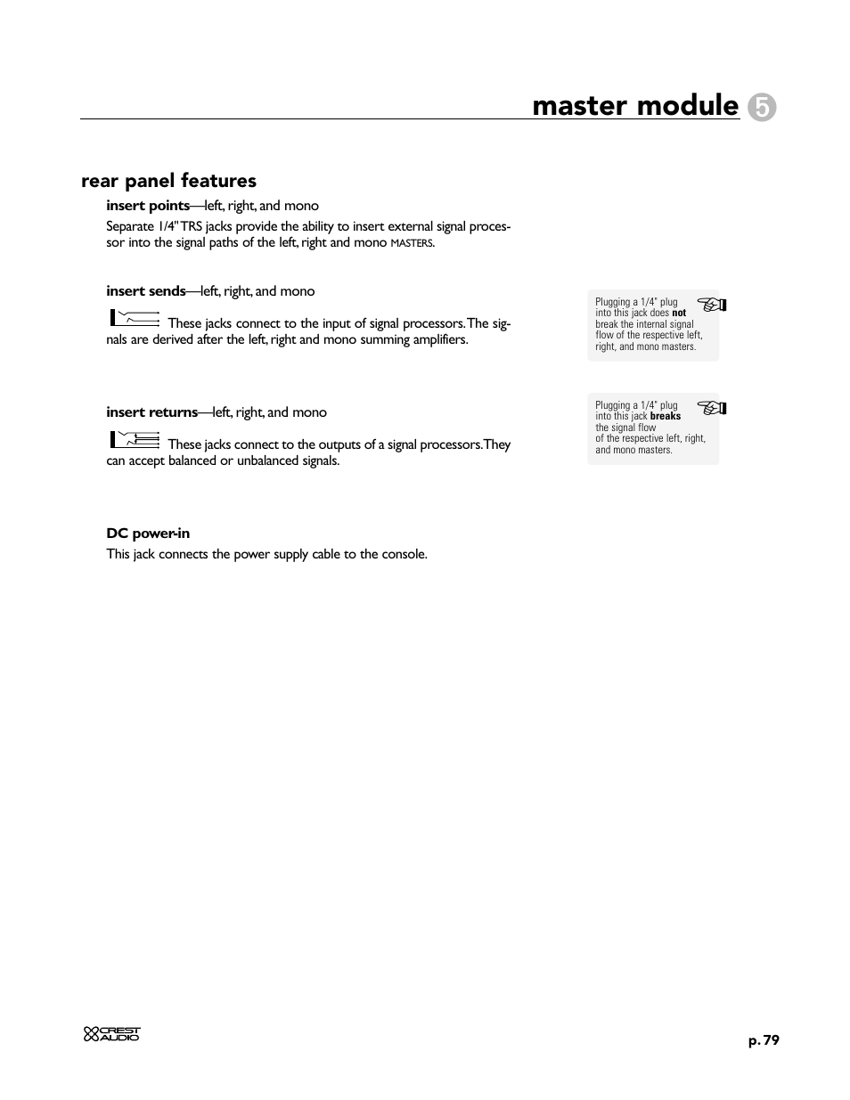 Master module | Peavey X-Four User Manual | Page 79 / 84