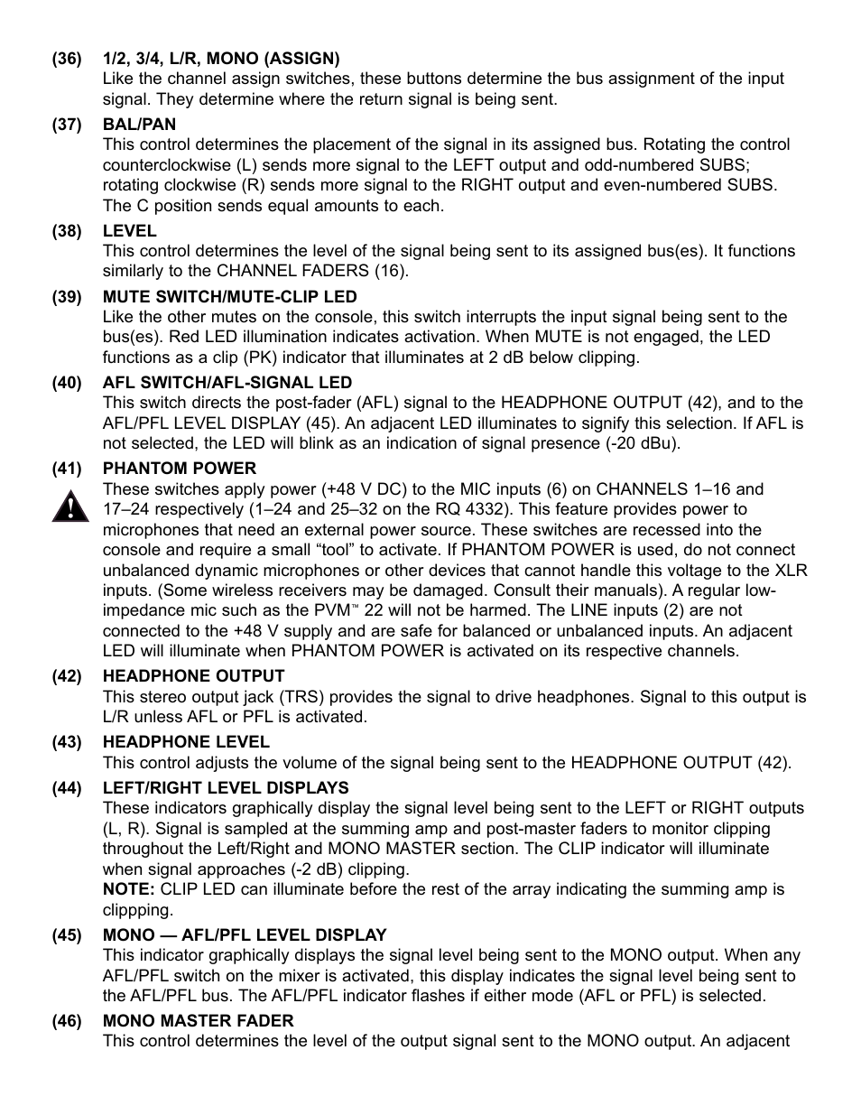 Peavey RQ 4300 Series User Manual | Page 11 / 60