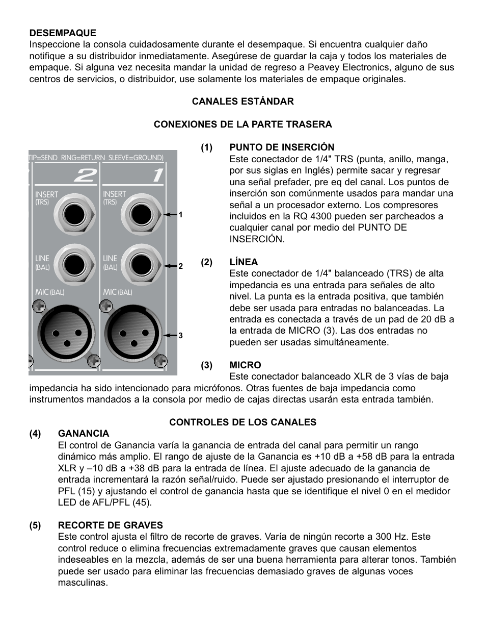 Peavey RQ 4300 Series User Manual | Page 22 / 60