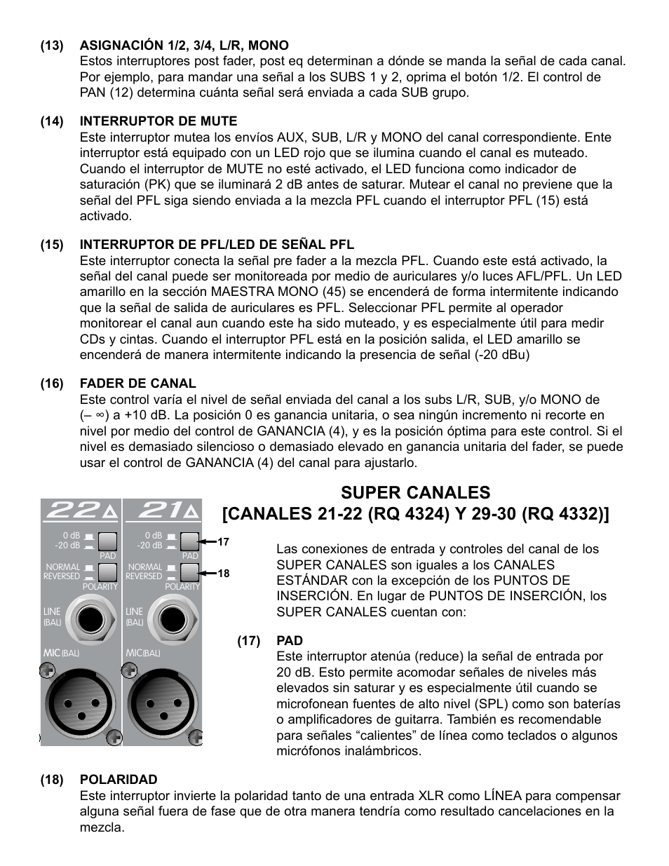 Peavey RQ 4300 Series User Manual | Page 24 / 60